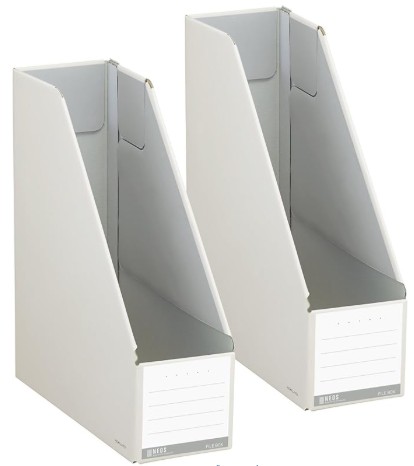 コクヨ ファイル ファイルボックス NEOS スタンドタイプ A4 2個セット オフホワイト フ-NEL450WX2
