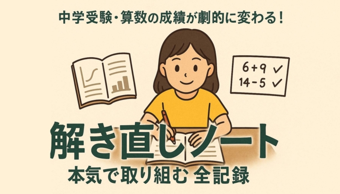 note 中学受験・算数の成績が劇的に変わる！本気で取り組む「解き直しノート」の全記録